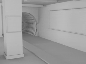 subway station with train included 3D Model