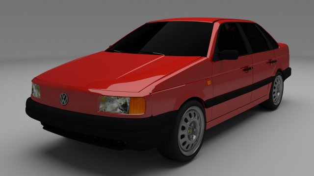 volkswagen passat b3 3D Model .c4d .max .obj .3ds .fbx .stl .blend 