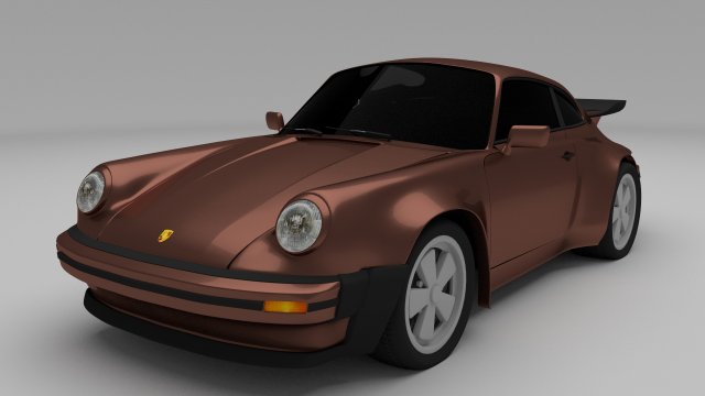1975 porsche 911 930 3D Model .c4d .max .obj .3ds .fbx .stl .blend 