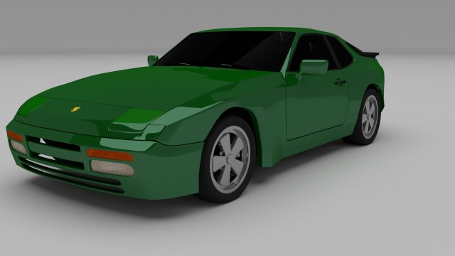 porsche 944 924 3D Модель .c4d .max .obj .3ds .fbx .stl .blend 