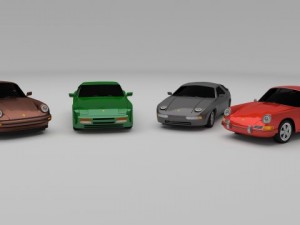 classic porsche collection 3D Model