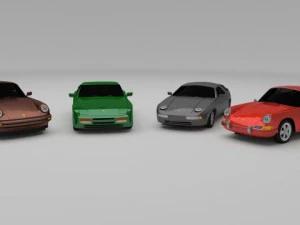 koleksi porsche klasik Model 3D