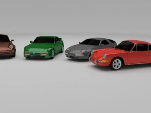 classic porsche collection 3D Model