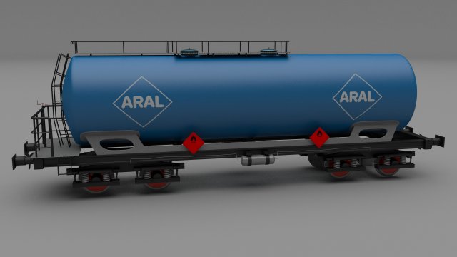 aral train tanker car Modèle 3D .c4d .max .obj .3ds .fbx .stl .blend 