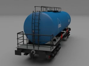 aral train tanker car 3D Model