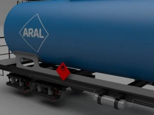 aral train tanker car 3D Model