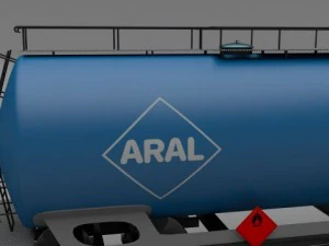 aral train tanker car 3D Model