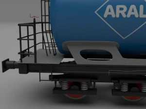 aral train tanker car 3D Model