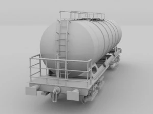 aral train tanker car 3D Model