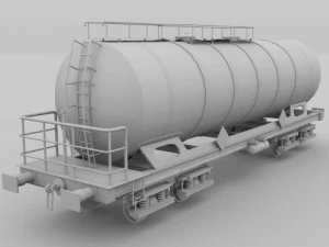 aral train tanker car 3D Model