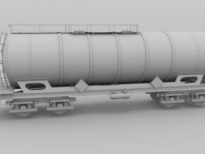 aral train tanker car 3D Model