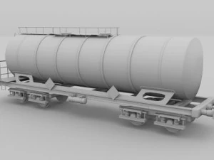 aral train tanker car 3D Model