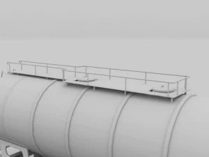 aral train tanker car 3D Model