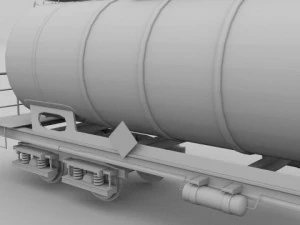 aral train tanker car 3D Model