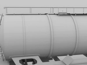 aral train tanker car 3D Model