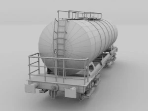 aral train tanker car 3D Model