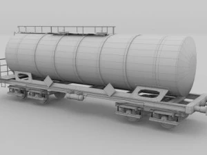 aral train tanker car 3D Model