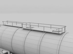 aral train tanker car 3D Model