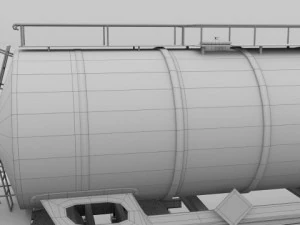 aral train tanker car 3D Model