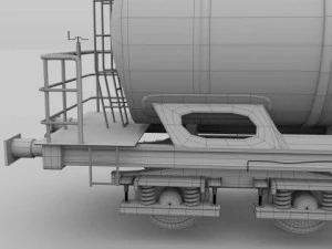 aral train tanker car 3D Model