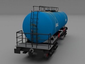 aral rusty train tanker car 3D Model