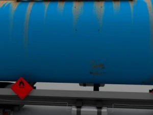 aral rusty train tanker car 3D Model