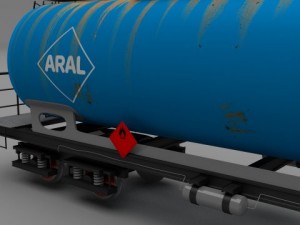 aral rusty train tanker car Modelo 3D