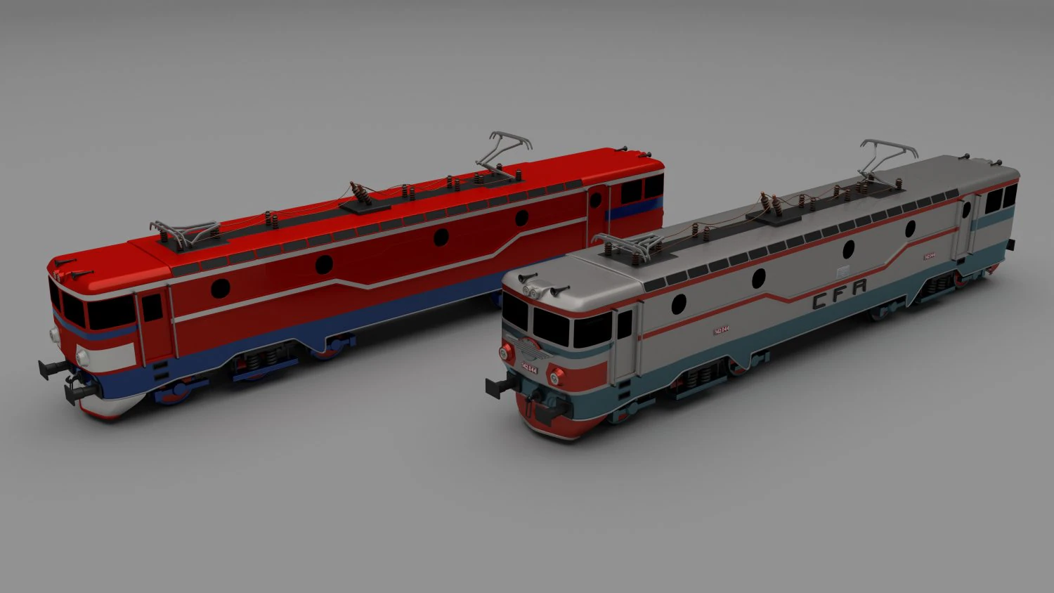 locomotive collection 3D Model .c4d .max .obj .3ds .fbx .stl .blend