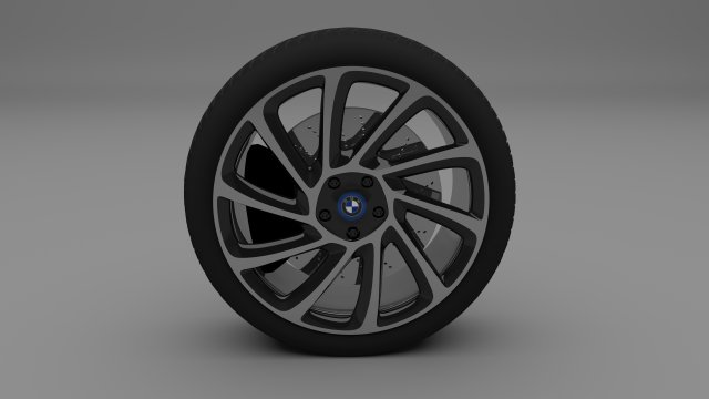 bmw i8 wheel 3D Model .c4d .max .obj .3ds .fbx .stl .blend 