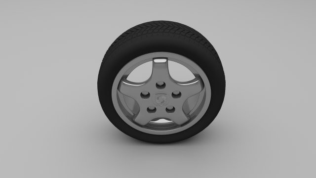 porsche wheel 3D Model .c4d .max .obj .3ds .fbx .stl .blend 