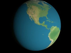 animated 16k earth geographical model 3D Model