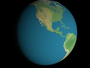 animated 16k earth geographical model 3D Model