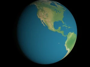 animated 16k earth geographical model 3D Model