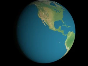 animated 16k earth geographical model 3D Model