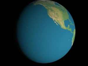 animated 16k earth geographical model 3D Model