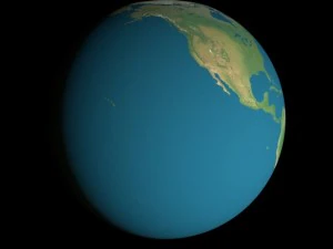 animated 16k earth geographical model 3D Model