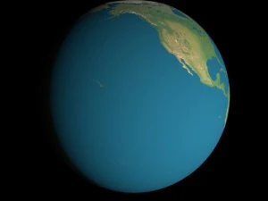 animated 16k earth geographical model 3D Model