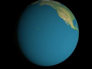 animated 16k earth geographical model 3D Model