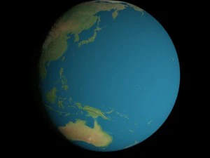 animated 16k earth geographical model 3D Model