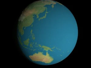 animated 16k earth geographical model 3D Model