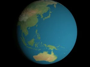 animated 16k earth geographical model 3D Model