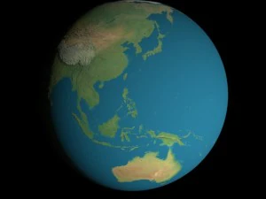 animated 16k earth geographical model 3D Model