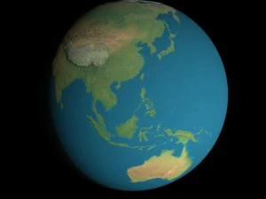 animated 16k earth geographical model 3D Model