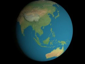 animated 16k earth geographical model 3D Model