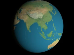 animated 16k earth geographical model 3D Model