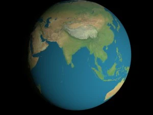 animated 16k earth geographical model 3D Model