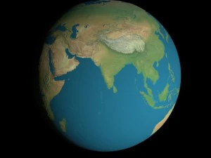 animated 16k earth geographical model 3D Model