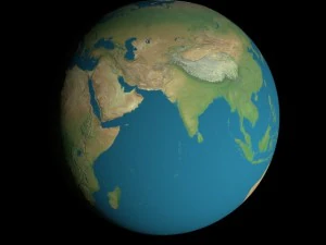 animated 16k earth geographical model 3D Model