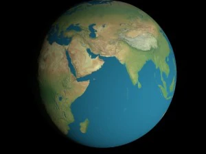 animated 16k earth geographical model 3D Model