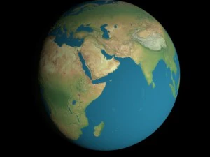 animated 16k earth geographical model 3D Model